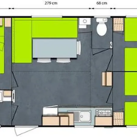 Kemp Mobil-home 6 Personnes Avec Terrasse A - Api-1-52-371 Royan