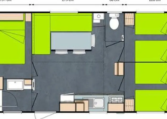 Campingplads Mobil-home 6 Personnes Avec Terrasse A - Api-1-52-371 Royan